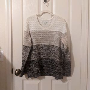 Color block V-Neck Sweater